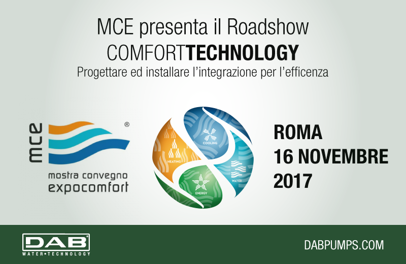 DAB Pumps in Rome for Roadshow MCE Comfort Technology 